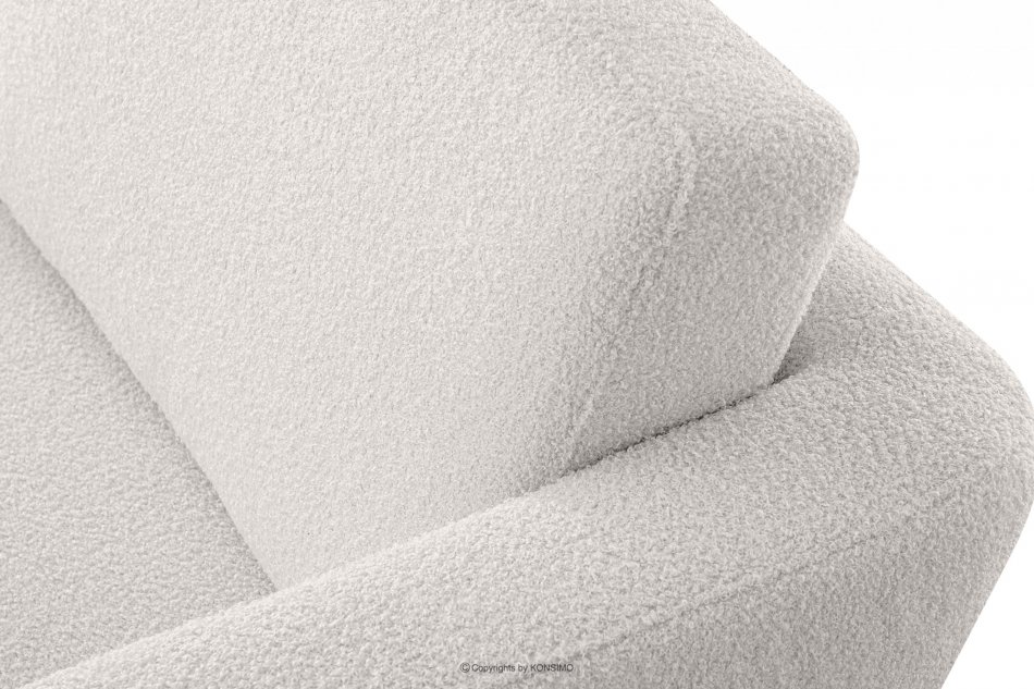 TAGIO Biały fotel skandynawski w tkaninie baranek biały - zdjęcie 10