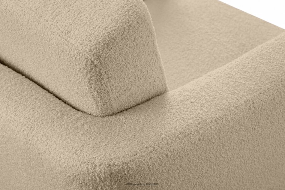 TAGIO Beżowy fotel skandynawski teddy beżowy - zdjęcie 9
