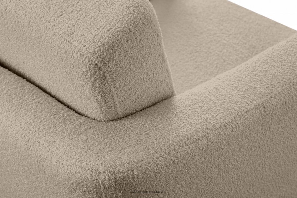 TAGIO Brązowy fotel skandynawski w tkaninie baranek brązowy - zdjęcie 9