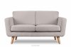 TAGIO Skandynawska sofa 2 osobowa w tkaninie baranek jasnoszara jasny szary - zdjęcie 1
