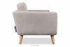 TAGIO Skandynawska sofa 2 osobowa w tkaninie baranek jasnoszara jasny szary - zdjęcie 5
