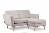 TAGIO Skandynawska sofa 2 osobowa w tkaninie baranek jasnoszara jasny szary - zdjęcie 6