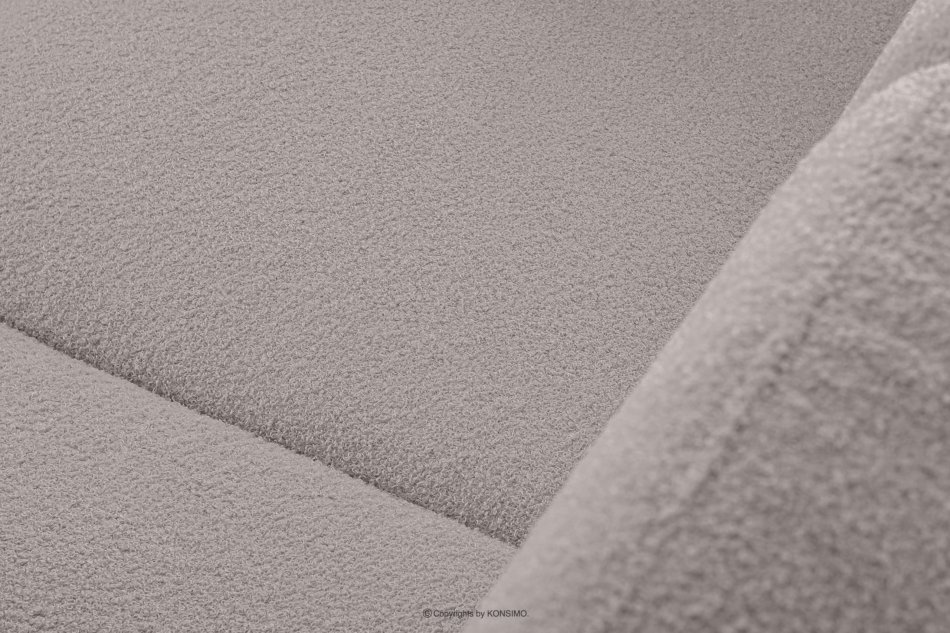 TAGIO Skandynawska sofa 2 osobowa w tkaninie baranek jasnoszara jasny szary - zdjęcie 10