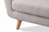 TAGIO Skandynawska sofa 2 osobowa w tkaninie baranek jasnoszara jasny szary - zdjęcie 7