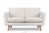 TAGIO Skandynawska sofa 2 osobowa w tkaninie baranek biała biały - zdjęcie 1