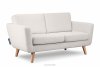 TAGIO Skandynawska sofa 2 osobowa w tkaninie baranek biała biały - zdjęcie 3