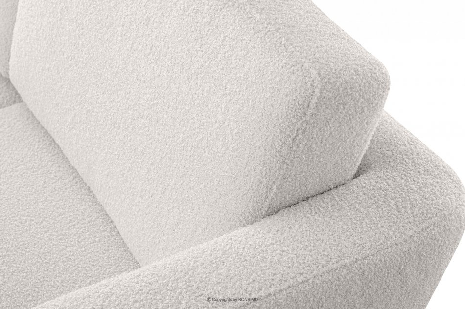 TAGIO Skandynawska sofa 2 osobowa w tkaninie baranek biała biały - zdjęcie 11