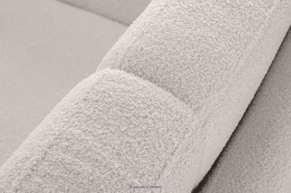 TAGIO Skandynawska sofa 2 osobowa w tkaninie baranek biała biały - zdjęcie 9