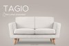 TAGIO Skandynawska sofa 2 osobowa w tkaninie baranek biała biały - zdjęcie 13