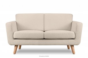 TAGIO, https://konsimo.pl/kolekcja/tagio/ Skandynawska sofa 2 osobowa w tkaninie baranek kremowa kremowy - zdjęcie