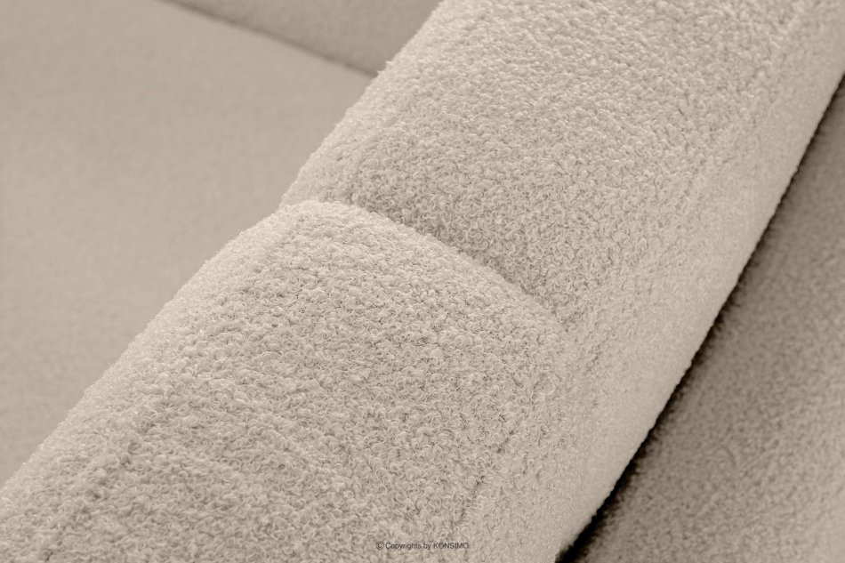 TAGIO Skandynawska sofa 2 osobowa w tkaninie baranek kremowa kremowy - zdjęcie 9