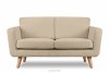TAGIO Skandynawska sofa 2 osobowa w tkaninie baranek beżowa beżowy - zdjęcie 1