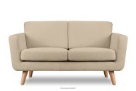 Skandynawska sofa 2 osobowa w tkaninie baranek beżowa