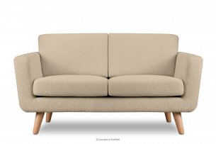 TAGIO, https://konsimo.pl/kolekcja/tagio/ Skandynawska sofa 2 osobowa w tkaninie baranek beżowa beżowy - zdjęcie