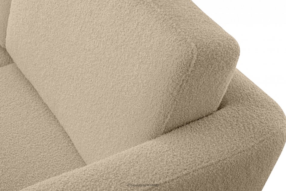 TAGIO Skandynawska sofa 2 osobowa w tkaninie baranek beżowa beżowy - zdjęcie 11
