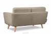 TAGIO Skandynawska sofa 2 osobowa w tkaninie baranek brązowa brązowy - zdjęcie 4