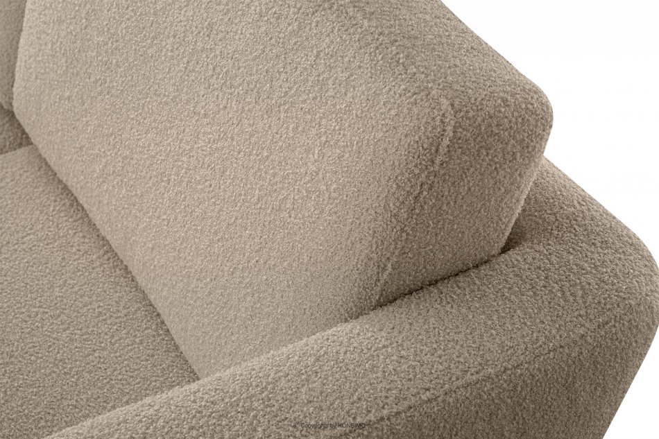 TAGIO Skandynawska sofa 2 osobowa w tkaninie baranek brązowa brązowy - zdjęcie 11