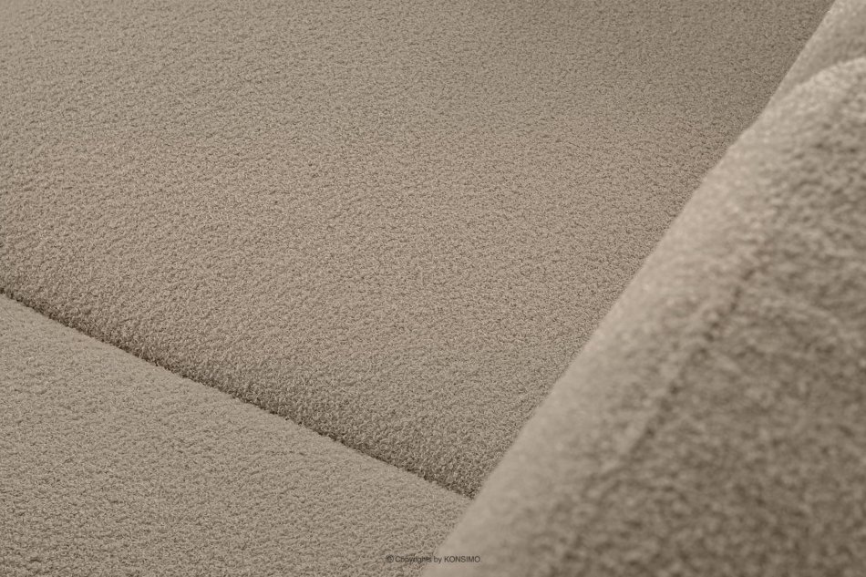 TAGIO Skandynawska sofa 2 osobowa w tkaninie baranek brązowa brązowy - zdjęcie 10
