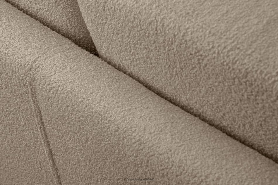 TAGIO Skandynawska sofa 2 osobowa w tkaninie baranek brązowa brązowy - zdjęcie 7