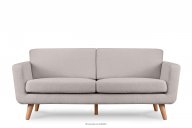 Skandynawska sofa 3 osobowa w tkaninie baranek jasnoszara