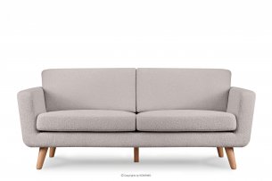 TAGIO, https://konsimo.pl/kolekcja/tagio/ Skandynawska sofa 3 osobowa w tkaninie baranek jasnoszara jasny szary - zdjęcie