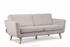 TAGIO Skandynawska sofa 3 osobowa w tkaninie baranek jasnoszara jasny szary - zdjęcie 3