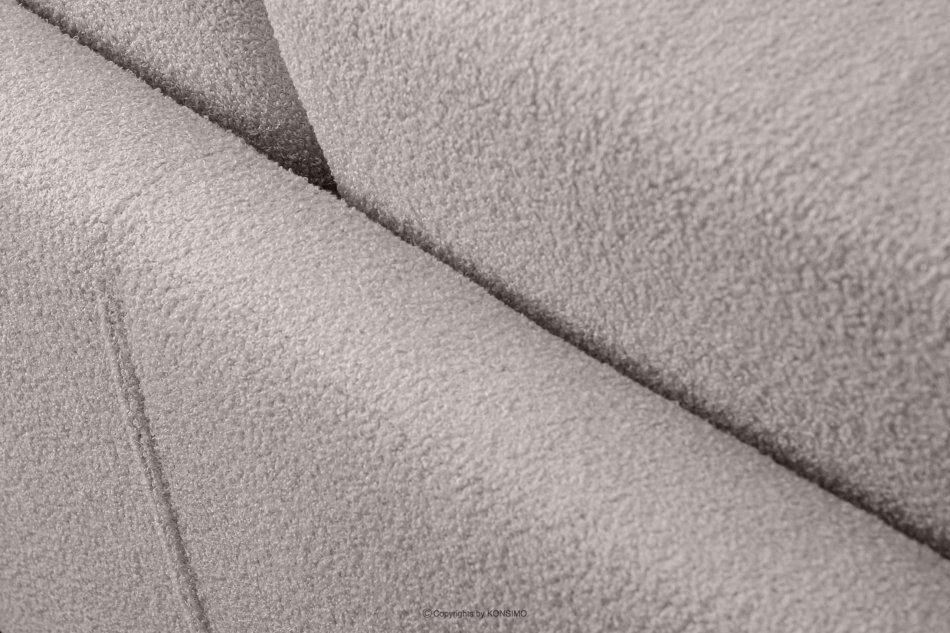 TAGIO Skandynawska sofa 3 osobowa w tkaninie baranek jasnoszara jasny szary - zdjęcie 7