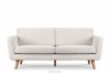 TAGIO Skandynawska sofa 3 osobowa w tkaninie baranek biała biały - zdjęcie 1