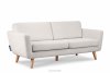 TAGIO Skandynawska sofa 3 osobowa w tkaninie baranek biała biały - zdjęcie 3