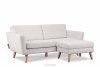 TAGIO Skandynawska sofa 3 osobowa w tkaninie baranek biała biały - zdjęcie 6