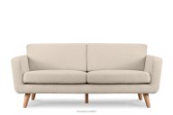 Skandynawska sofa teddy 3 osobowa kremowa