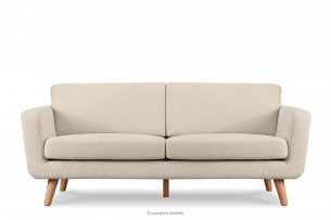 TAGIO, https://konsimo.pl/kolekcja/tagio/ Skandynawska sofa teddy 3 osobowa kremowa kremowy - zdjęcie