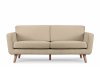 TAGIO Skandynawska sofa 3 osobowa w tkaninie baranek beżowa beżowy - zdjęcie 1