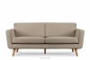TAGIO Skandynawska sofa 3 osobowa w tkaninie baranek brązowa brązowy - zdjęcie 1