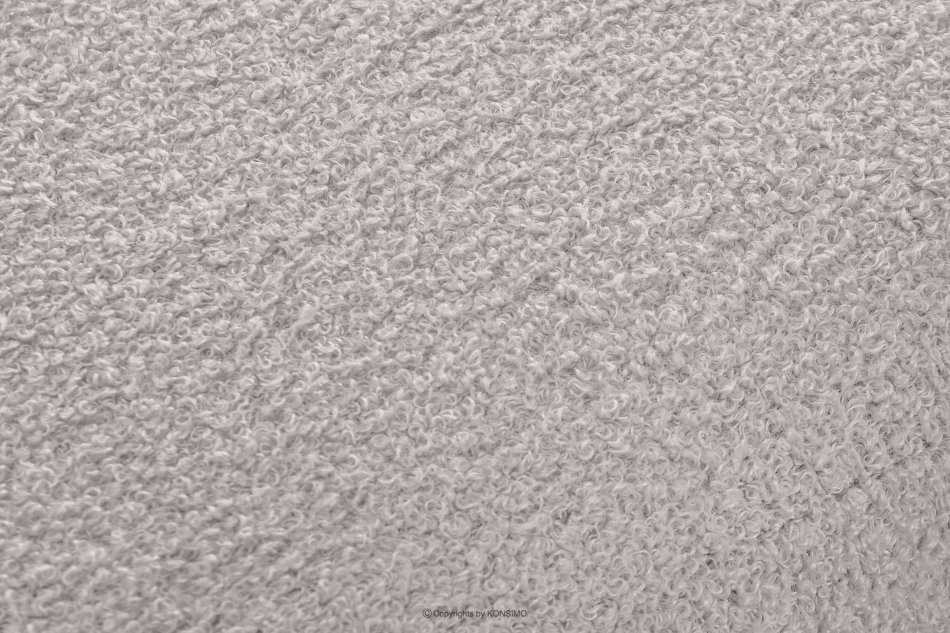 TAGIO Skandynawski puf w tkaninie baranek jasnoszary jasny szary - zdjęcie 5