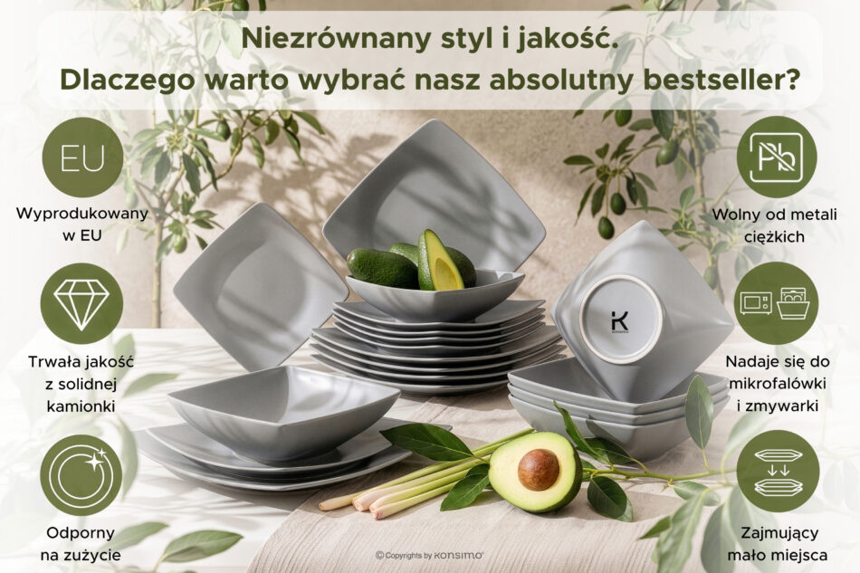 EPIRI Talerz głęboki szary matowy szary matowy - zdjęcie 9
