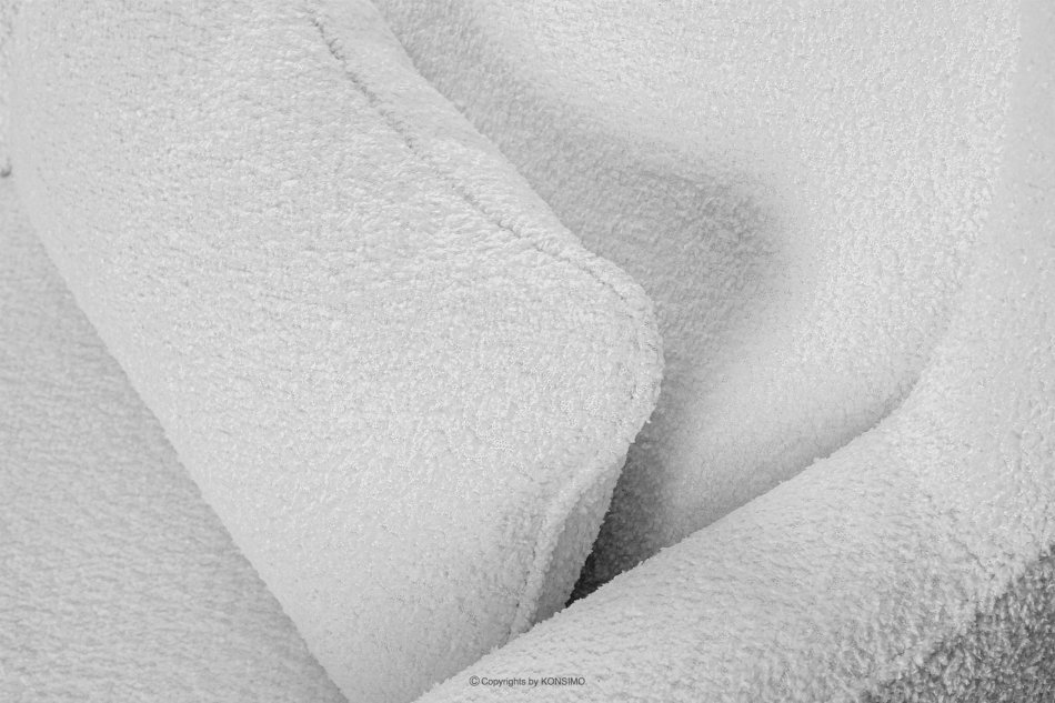 STRALIS Wygodny fotel uszak jasny szary w tkaninie boucle jasny szary - zdjęcie 9