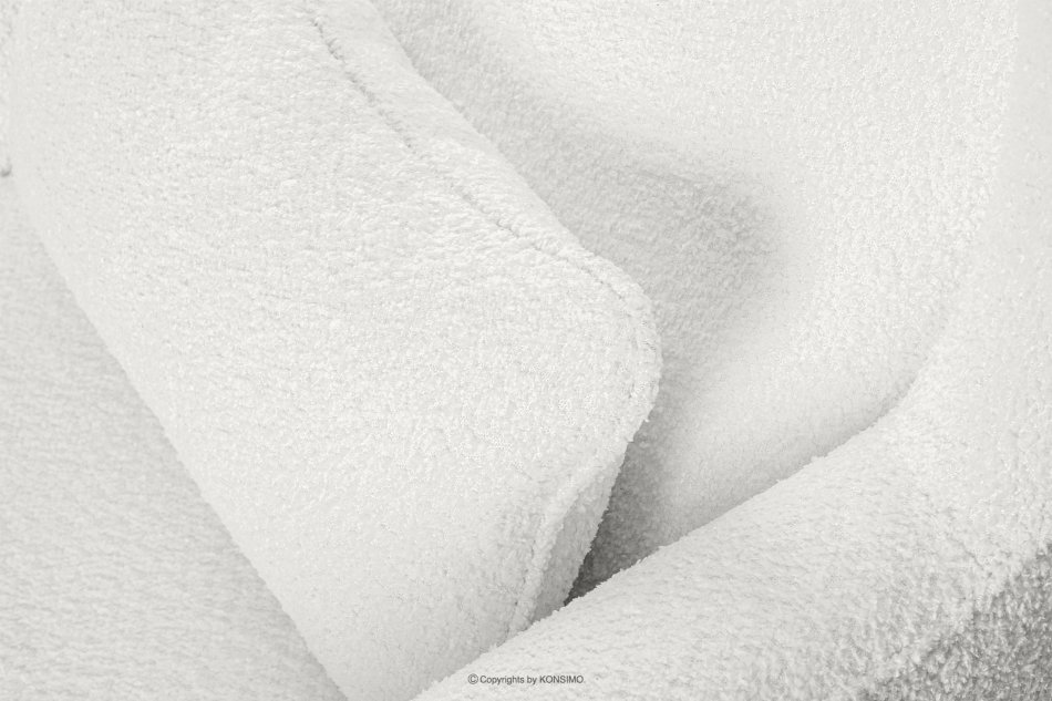 STRALIS Wygodny fotel uszak biały w tkaninie boucle biały - zdjęcie 9