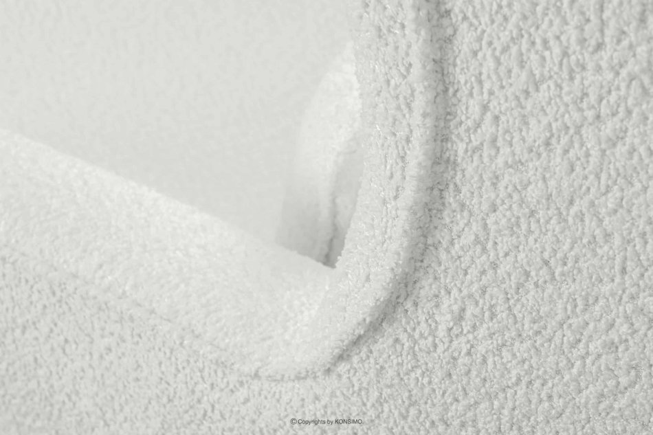 STRALIS Wygodny fotel uszak biały w tkaninie boucle biały - zdjęcie 7