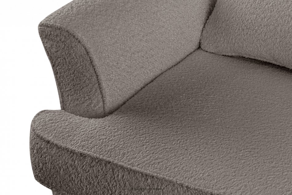 STRALIS Wygodny fotel uszak beżowy w tkaninie boucle beżowy - zdjęcie 5