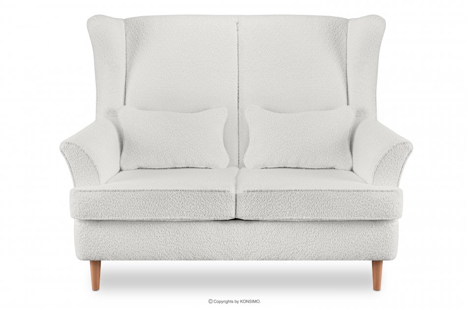 STRALIS Skandynawska sofa dwuosobowa biała boucle biały - zdjęcie 0