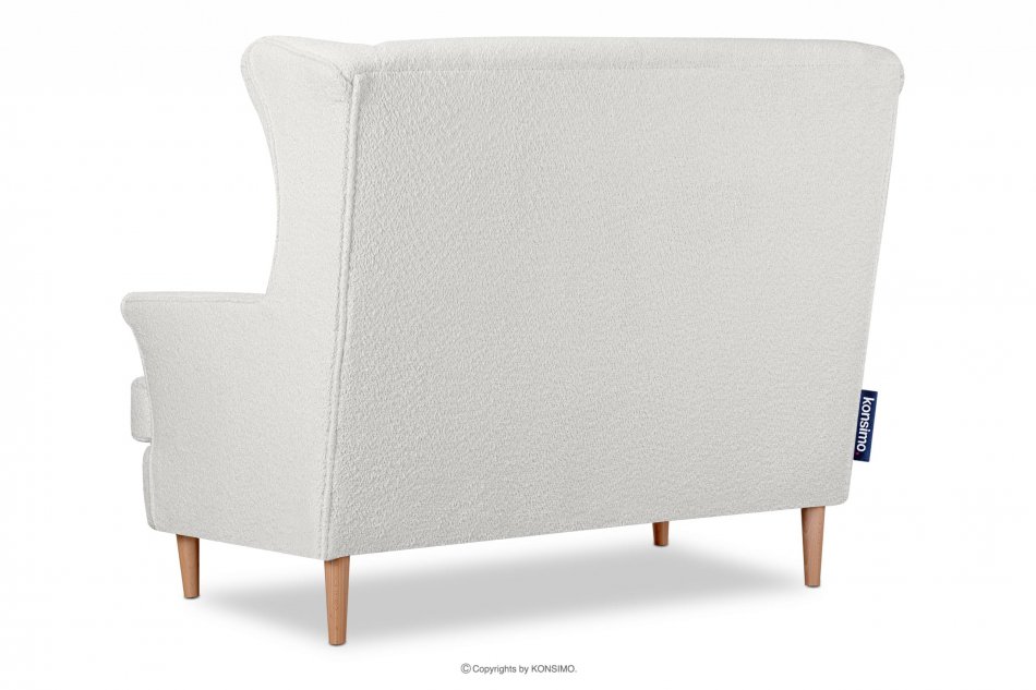 STRALIS Skandynawska sofa dwuosobowa biała boucle biały - zdjęcie 4
