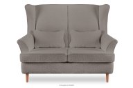 Skandynawska sofa dwuosobowa beżowa boucle