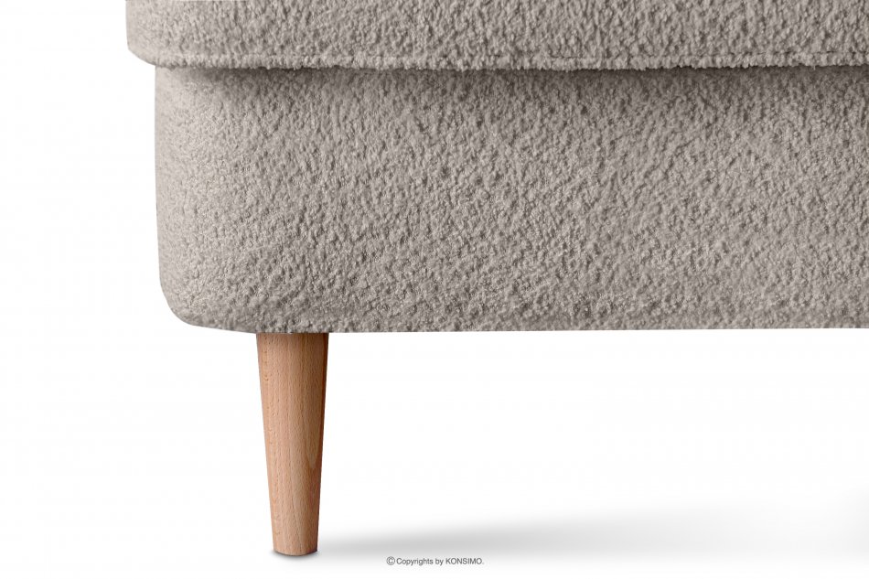 STRALIS Skandynawska sofa dwuosobowa jasnobeżowa boucle jasny beżowy - zdjęcie 7