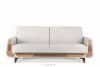 GUSTAVO Sofa trzyosobowa w tkaninie baranek biała biały - zdjęcie 1