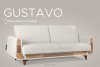 GUSTAVO Sofa trzyosobowa w tkaninie baranek biała biały - zdjęcie 12