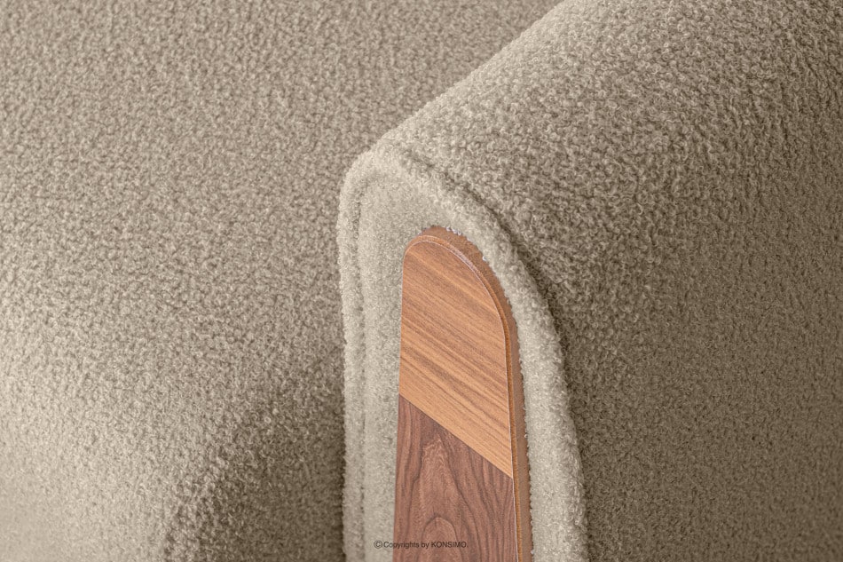 GUSTAVO Sofa trzyosobowa w tkaninie baranek kremowa kremowy - zdjęcie 9