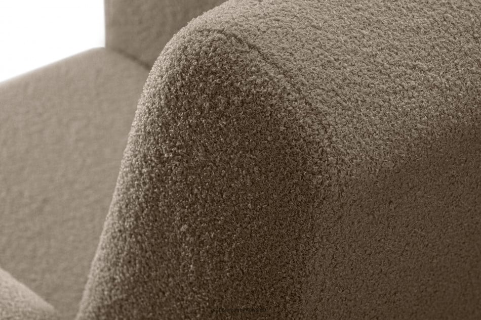 GUSTAVO Fotel w tkaninie baranek brązowy brązowy - zdjęcie 7