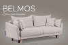 BELMOS Szara sofa z funkcją spania w tkaninie baranek szary - zdjęcie 12