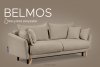 BELMOS Brązowa sofa z funkcją spania w tkaninie baranek brązowy - zdjęcie 12